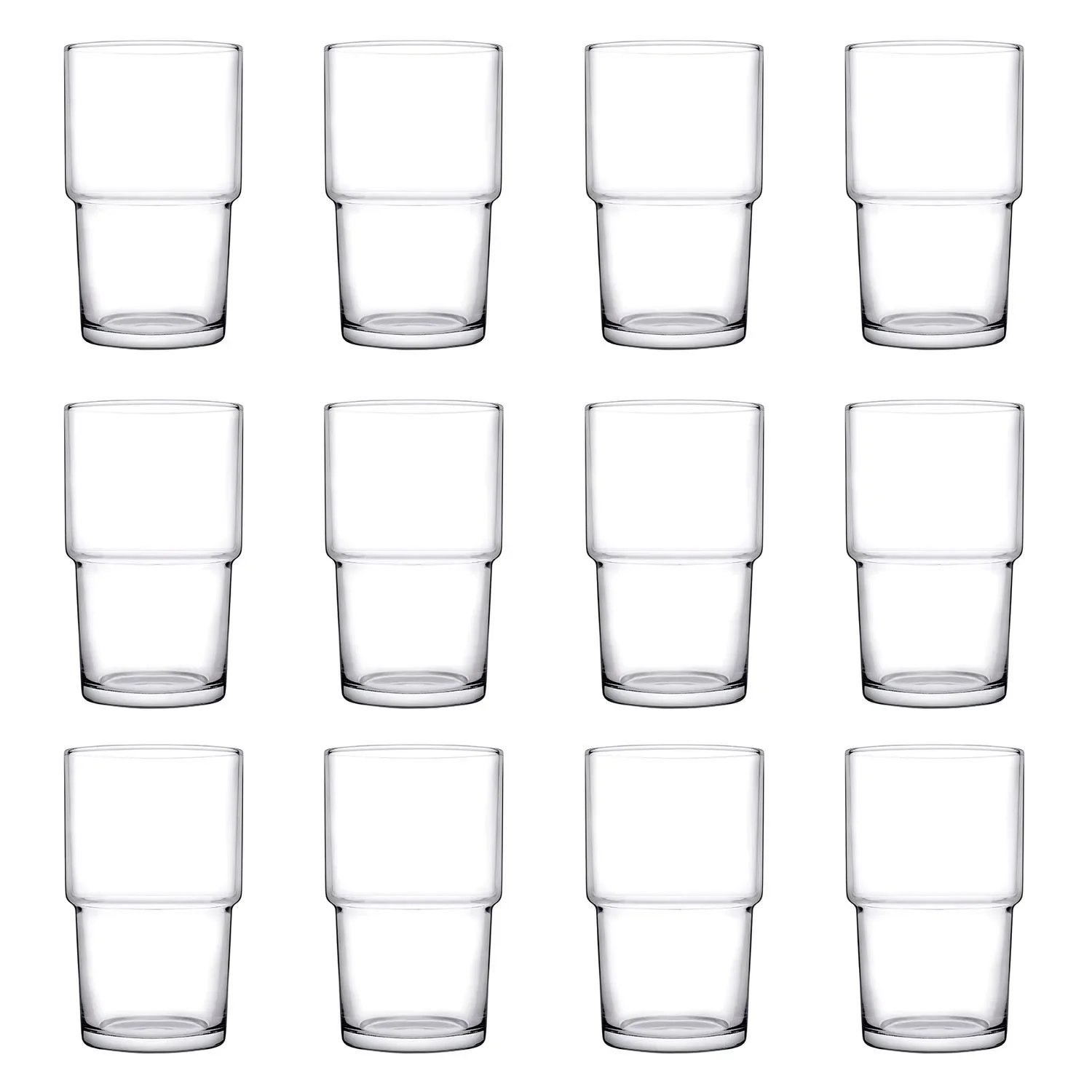 Longdrinkgläser, Trinkgläser 12er-Set - Hill, 440 ml