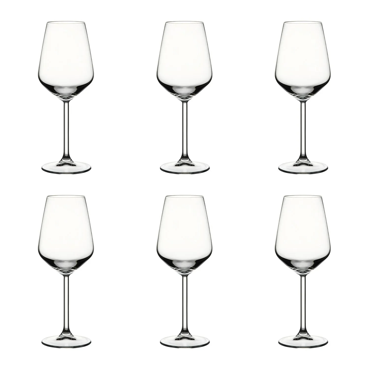 Weingläser Set (6 Stück, 350ml) - Serie Allegra - Klassisch & Elegant