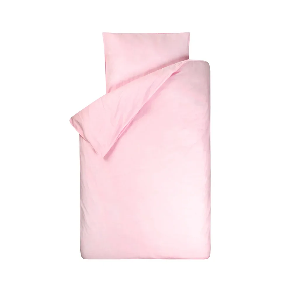 Bink Kinderbettwäsche Bo uni rosa 100 x 135