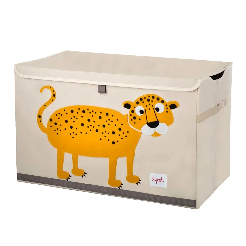 3 Sprouts Aufbewahrungskiste Deckel Leopard