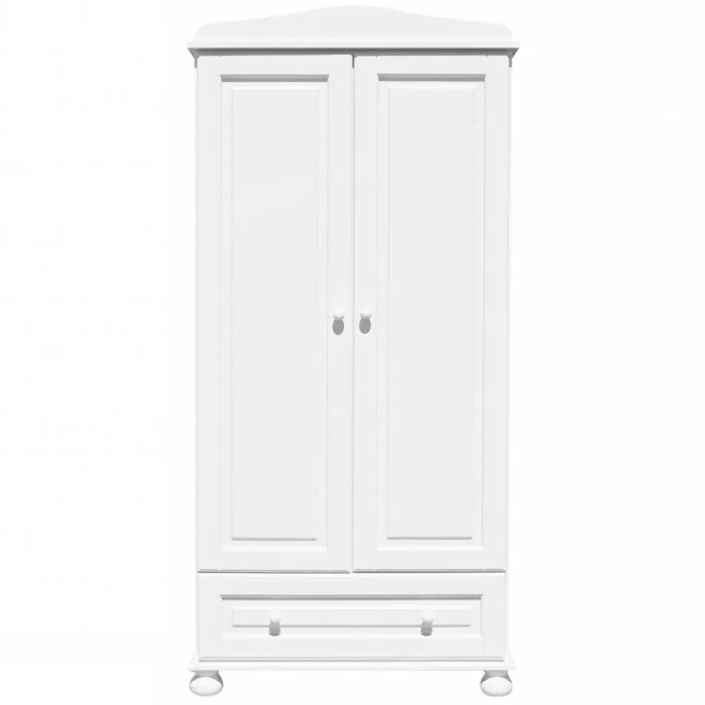 Caramella Kleiderschrank 2 türig "Romantik" weiss