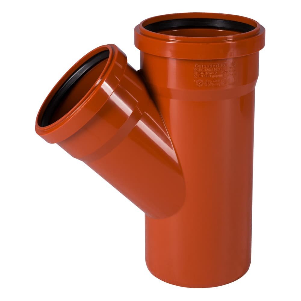 KG Abzweig 125/110, 45 Grad, Abwasserrohr Abzweig