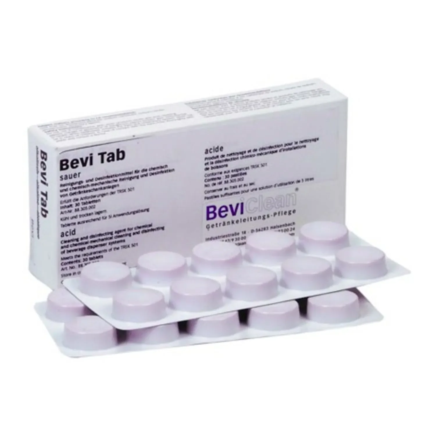 Bevi Tabs Sauer | Reinigungstabletten für Getränkeleitungen | Preis pro Stück