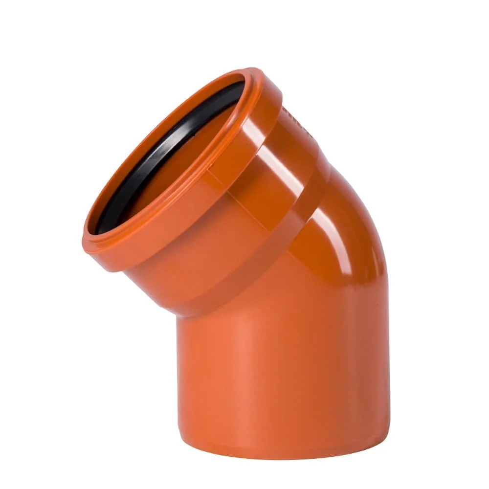 KG Bogen DN 110 45 Grad, Abwasserrohrbogen aus PVC