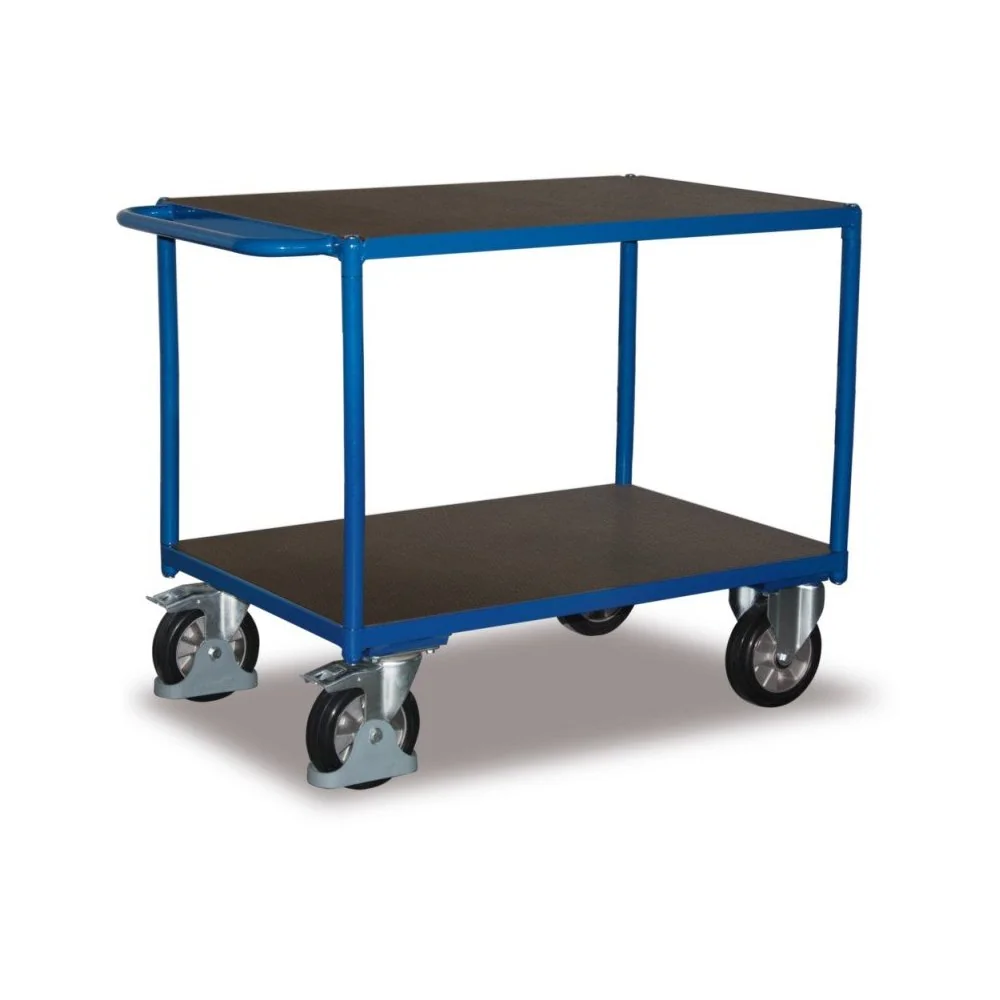 Schwerlast Tischwagen 1000 kg, mit 2 Ladeflächen, Werkstattwagen