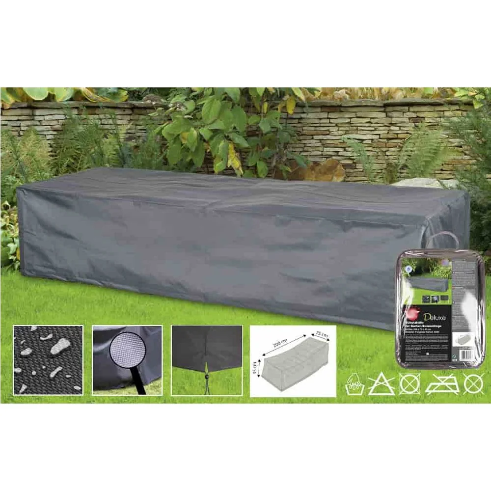 Schutzhülle Liege, Gartenliege Abdeckung, 200x75x45 cm, wasserabweisend, wetterfest