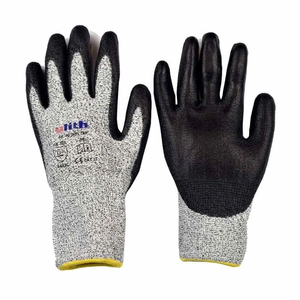 Schnittfeste Arbeitshandschuhe, Gr. L/9, Schnittschutzhandschuhe Level 5, atmungsaktiv
