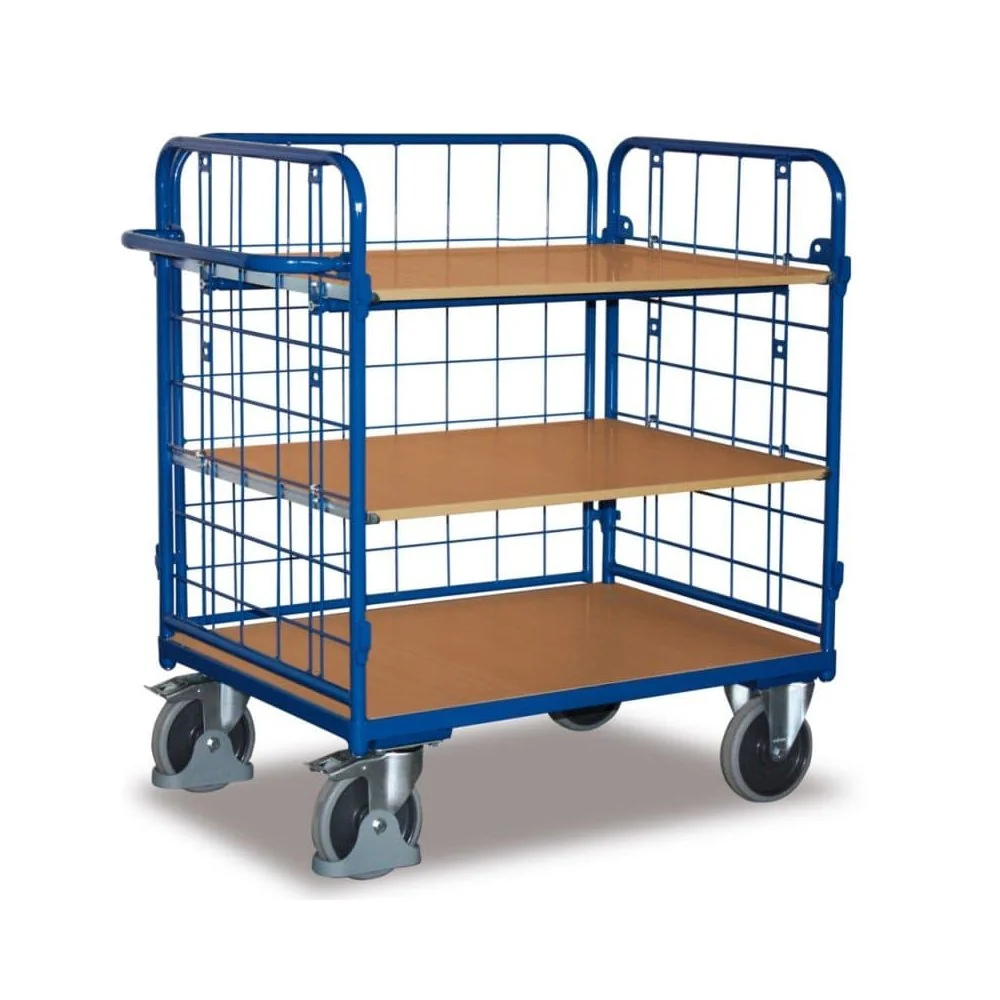 Dreiwandwagen, 3 Böden, 500 kg Traglast, EasySTOP