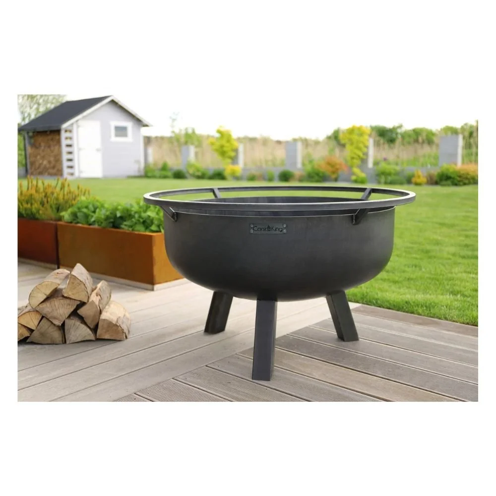 Feuerschale 80 cm, Garten, Stahl, XXL, Naturstahl