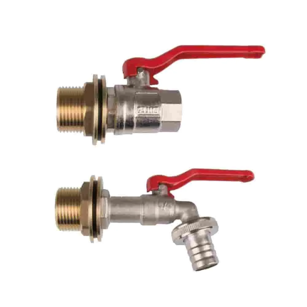 Regentonne, Tankdurchführung Set, Regentonnenverbinder, Messing Adapter