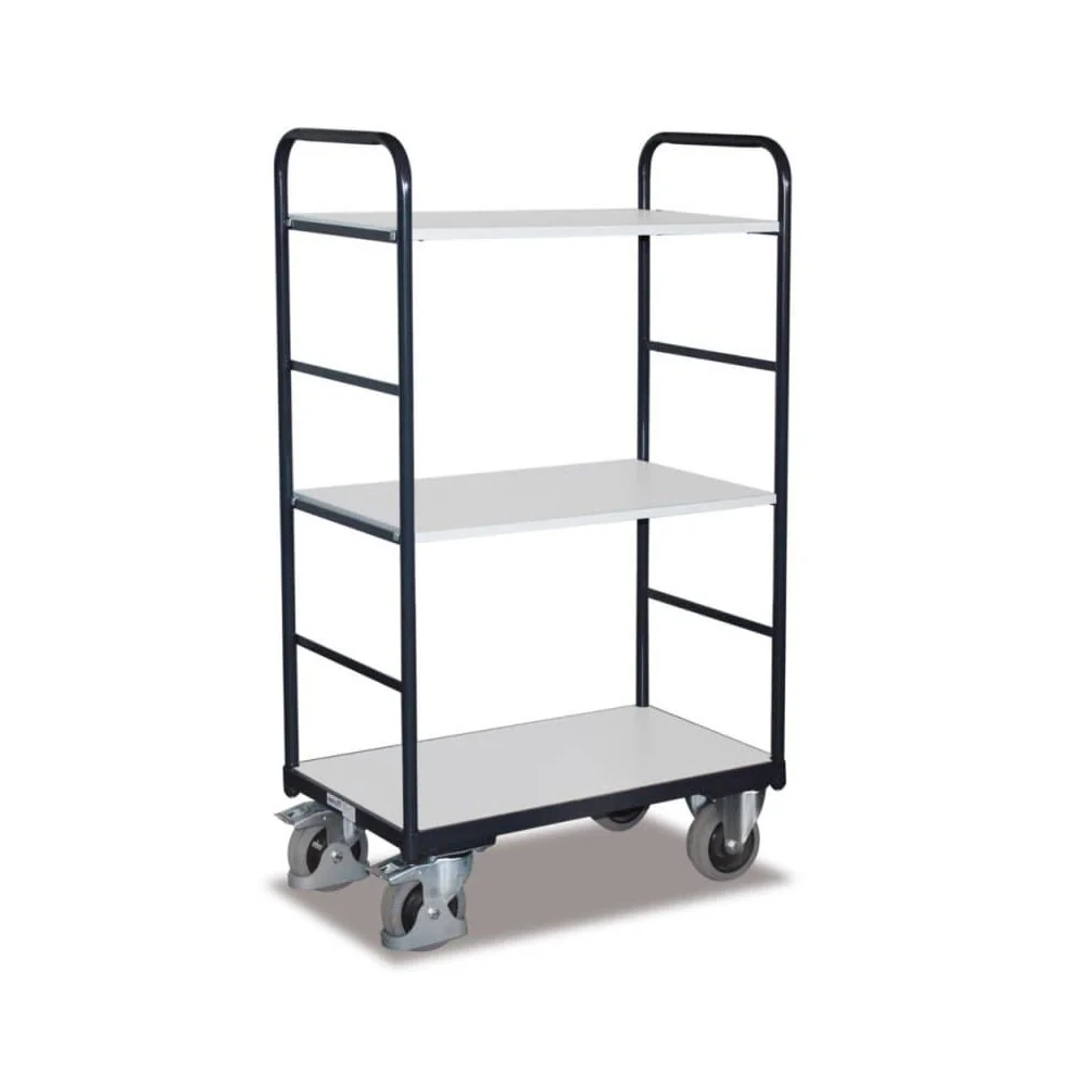 Hoher ESD Etagenwagen mit 3 Böden Typ S + EasySTOP