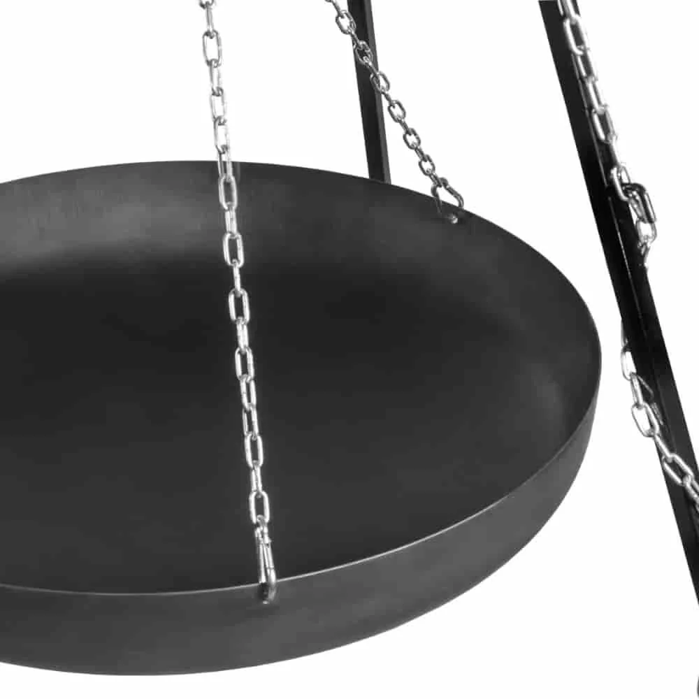 Wok Pfanne 70 cm, Naturstahl, für Dreibein & Feuerstelle