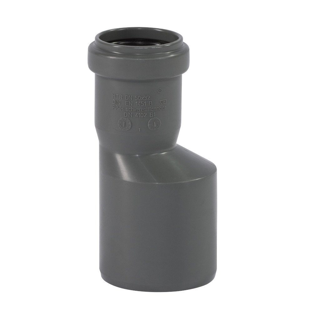 HT Rohr Reduzierung DN 50/32, HT Reduzierstück, Abwasserrohr Reduktion
