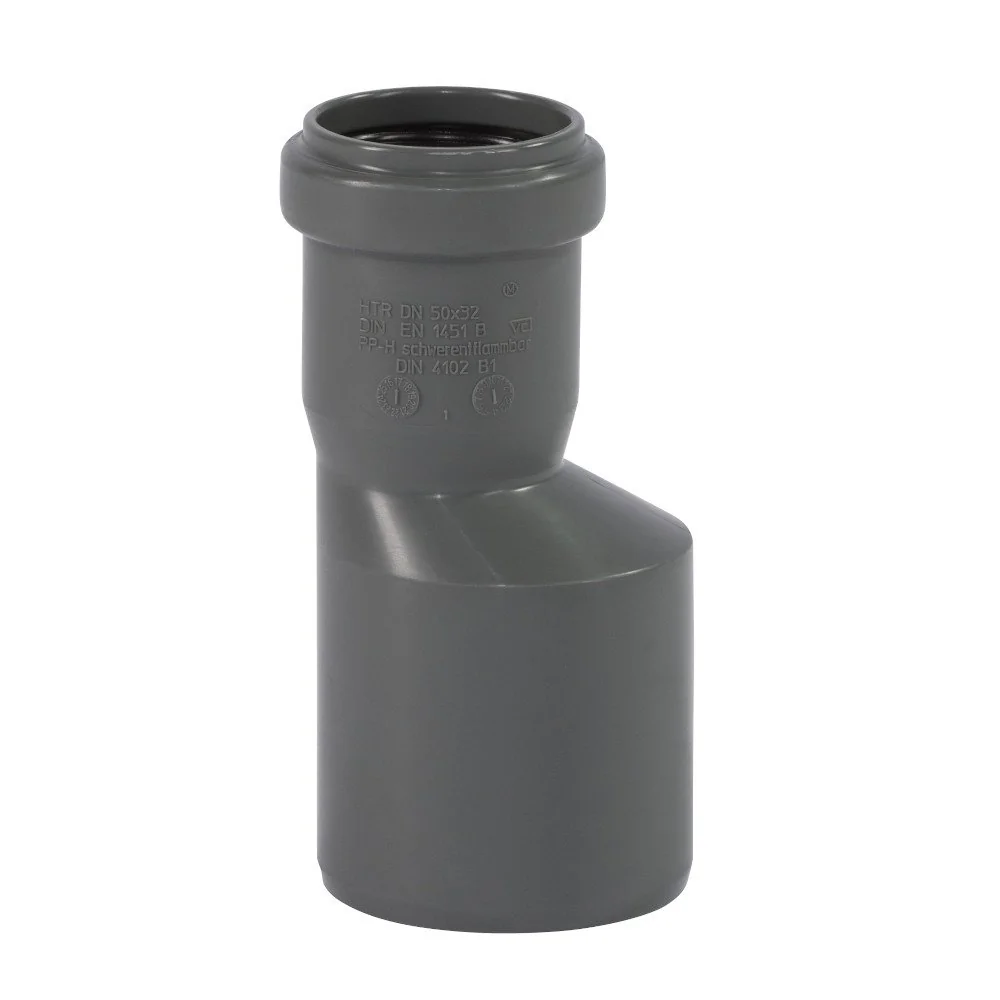 HT Rohr Reduzierung DN 50/32, HT Reduzierstück, Abwasserrohr Reduktion