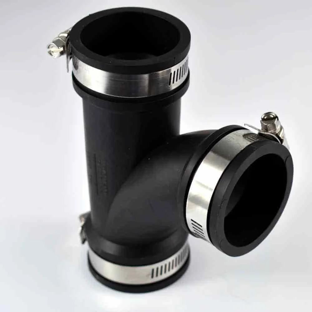 PVC Fittings T-Stück 3 zoll, flexibel, 90mm Rohrverbinder, BONI