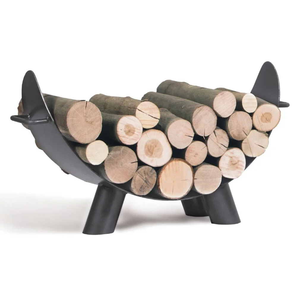 Kaminholzregal, Brennholzregal, Stahl, Modern, Wetterfest, 70x44cm
