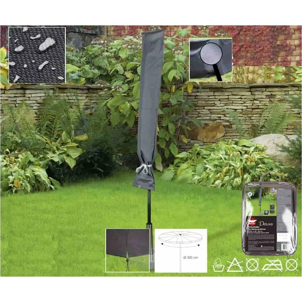 Schutzhülle Gartenschirm, wetterfeste Partyschirm Abdeckung Ø300 cm