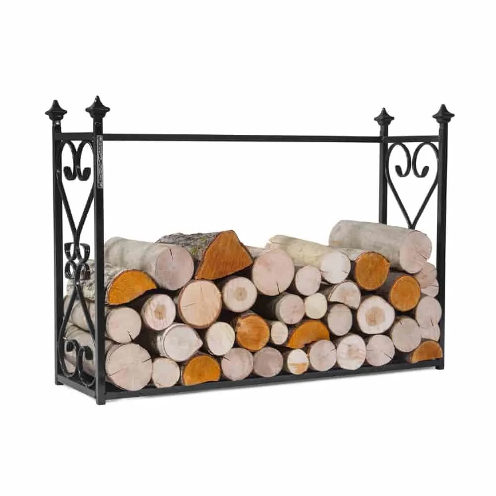 Kaminholzregal Stahl, Brennholzregal, Holzlagerregal, 60x90x25cm