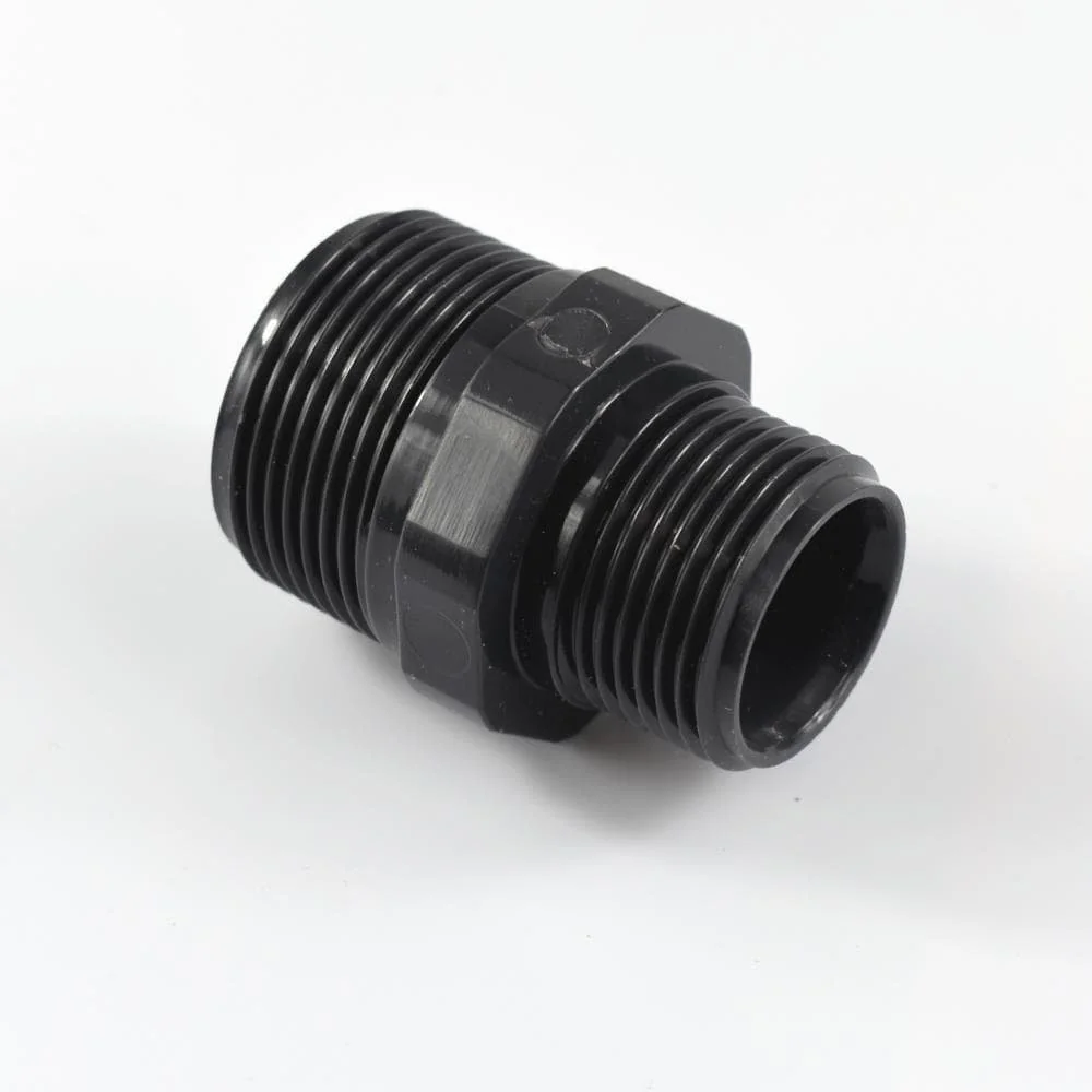 PVC Fittinge, PVC-U Doppelnippel reduziert AG 2 1/2" x 2", Rohrverbinder