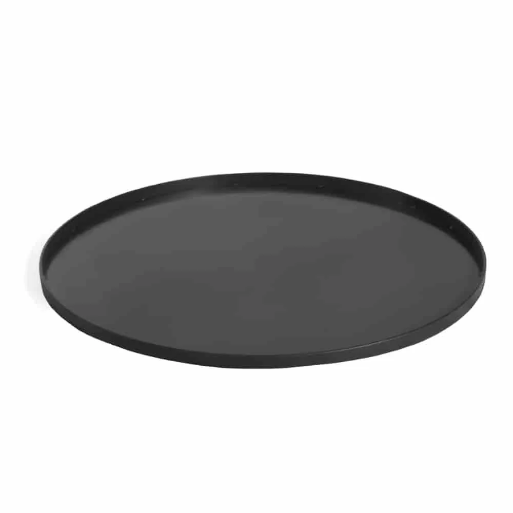 Feuerkorb Bodenplatte, Feuerstelle Unterlage, 60cm Naturstahl