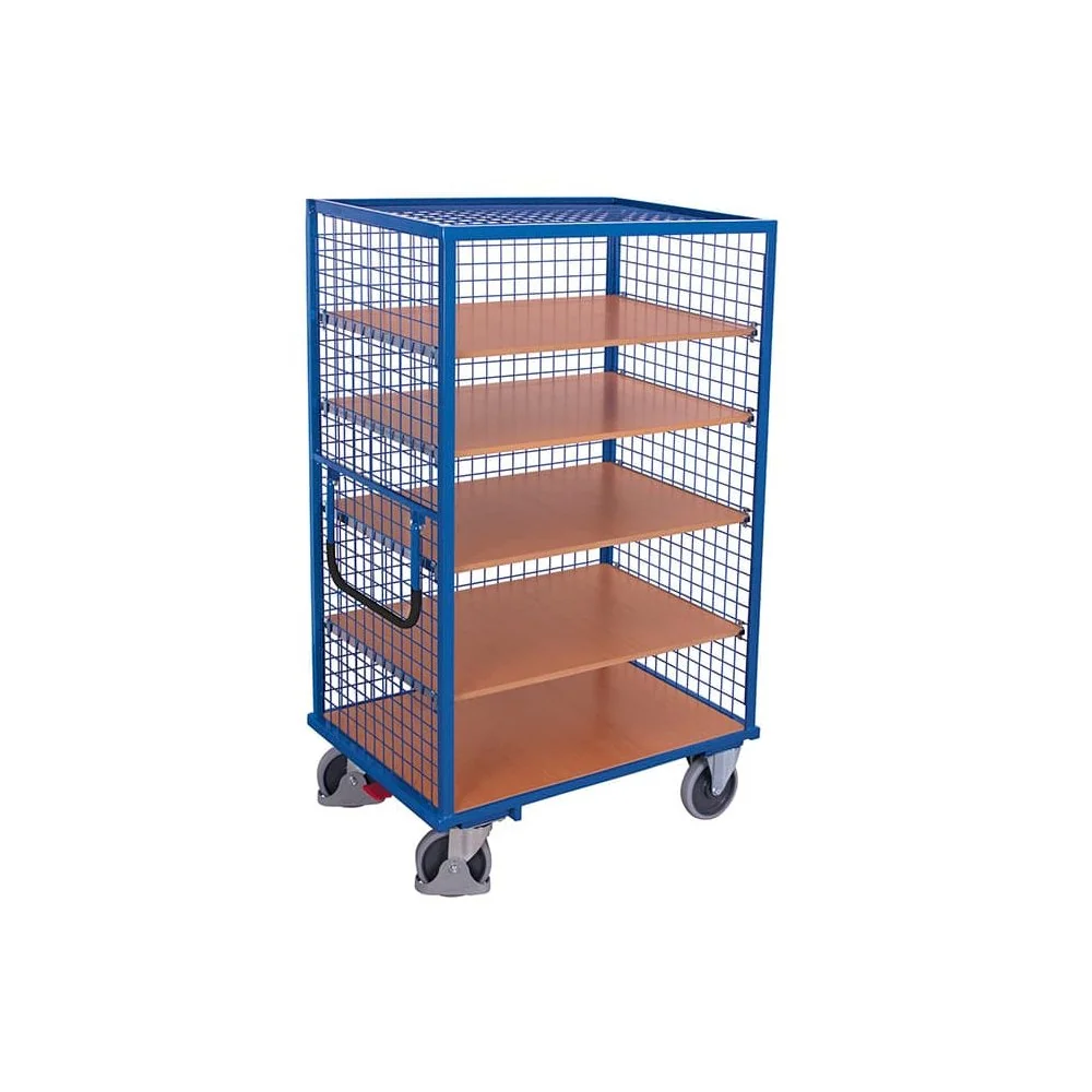 Etagenwagen mit 1 festen und 4 variablen Böden + EasySTOP Typ L