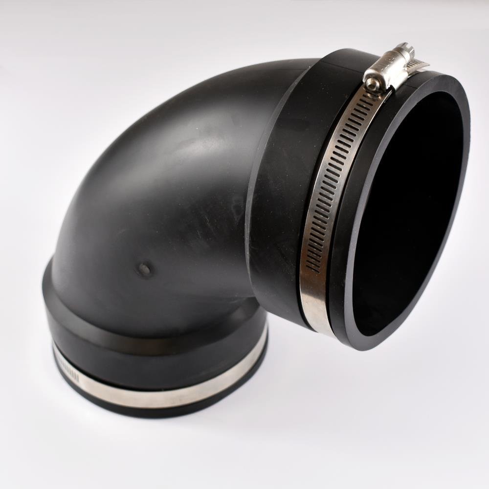 Flexibler Rohrverbinder, PVC Elastomer, Rohrbogen 90mm Boni