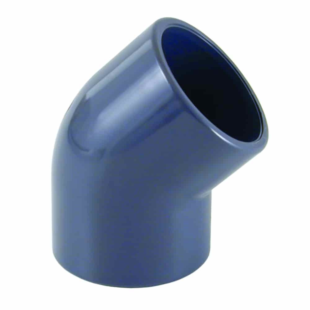 PVC Winkel 45 Grad Muffe 32 mm PN16, PVC Fitting