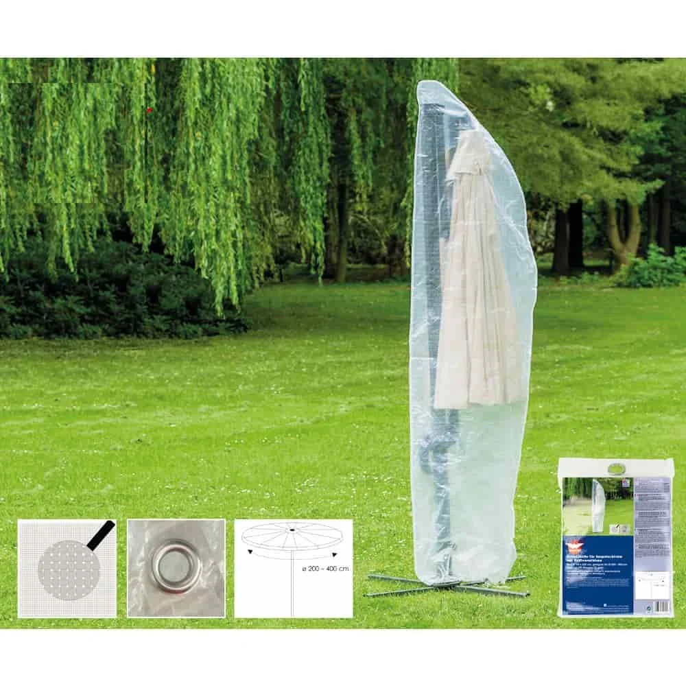 Ampelschirm Schutzhülle transparent, 265x40/70/50 cm