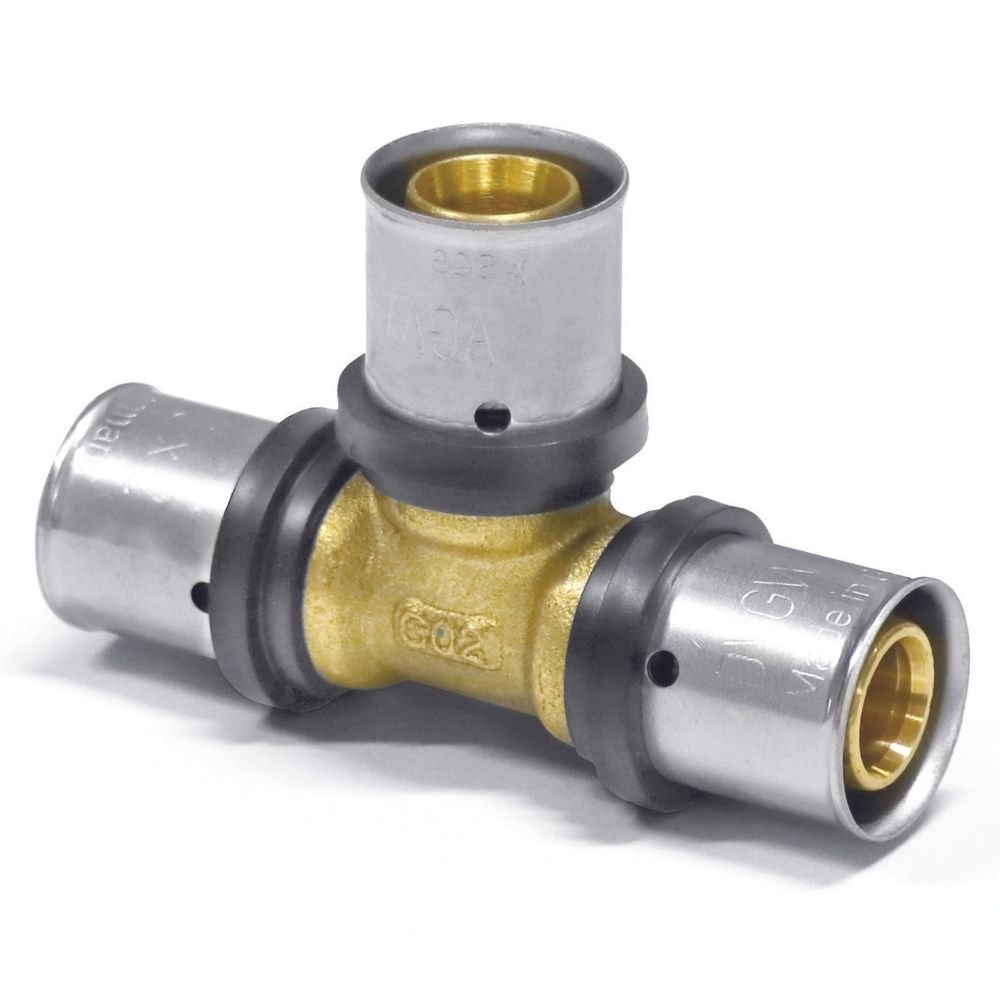 Pressfitting 32mm, T-Stück, DVGW zertifiziert, Made in Germany