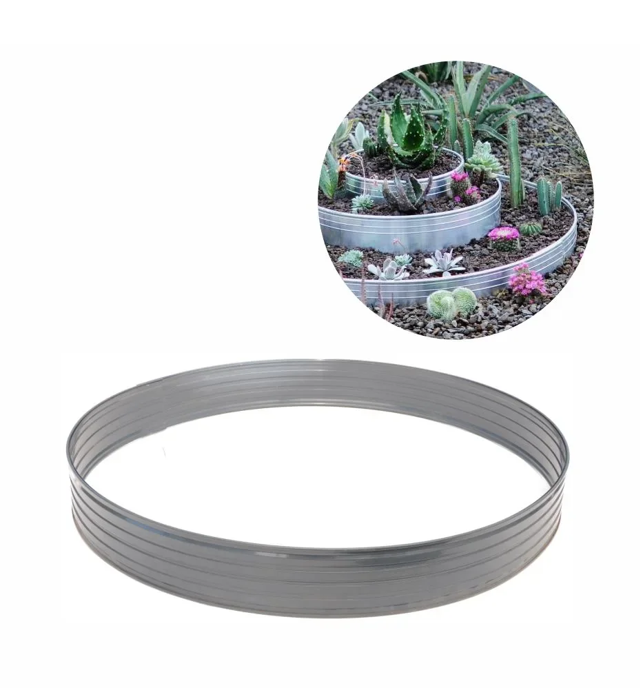 Baumring aus Alu Höhe 140 mm Durchmesser 1 m | Baumumrandung | Pflanzringe | Beeteinfassung | Rasenkante rund