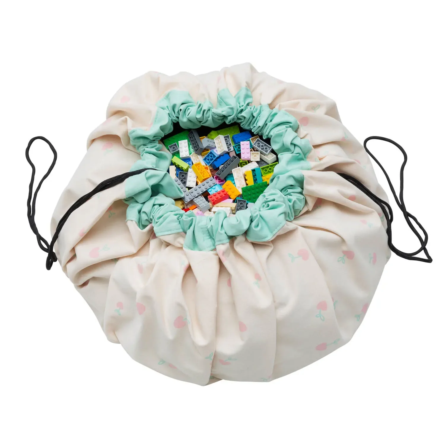 Play&Go Spielzeugsack, Spielzeugkorb, Spielzeug aufbewahrungstasche, Farbe: Kirschliebe