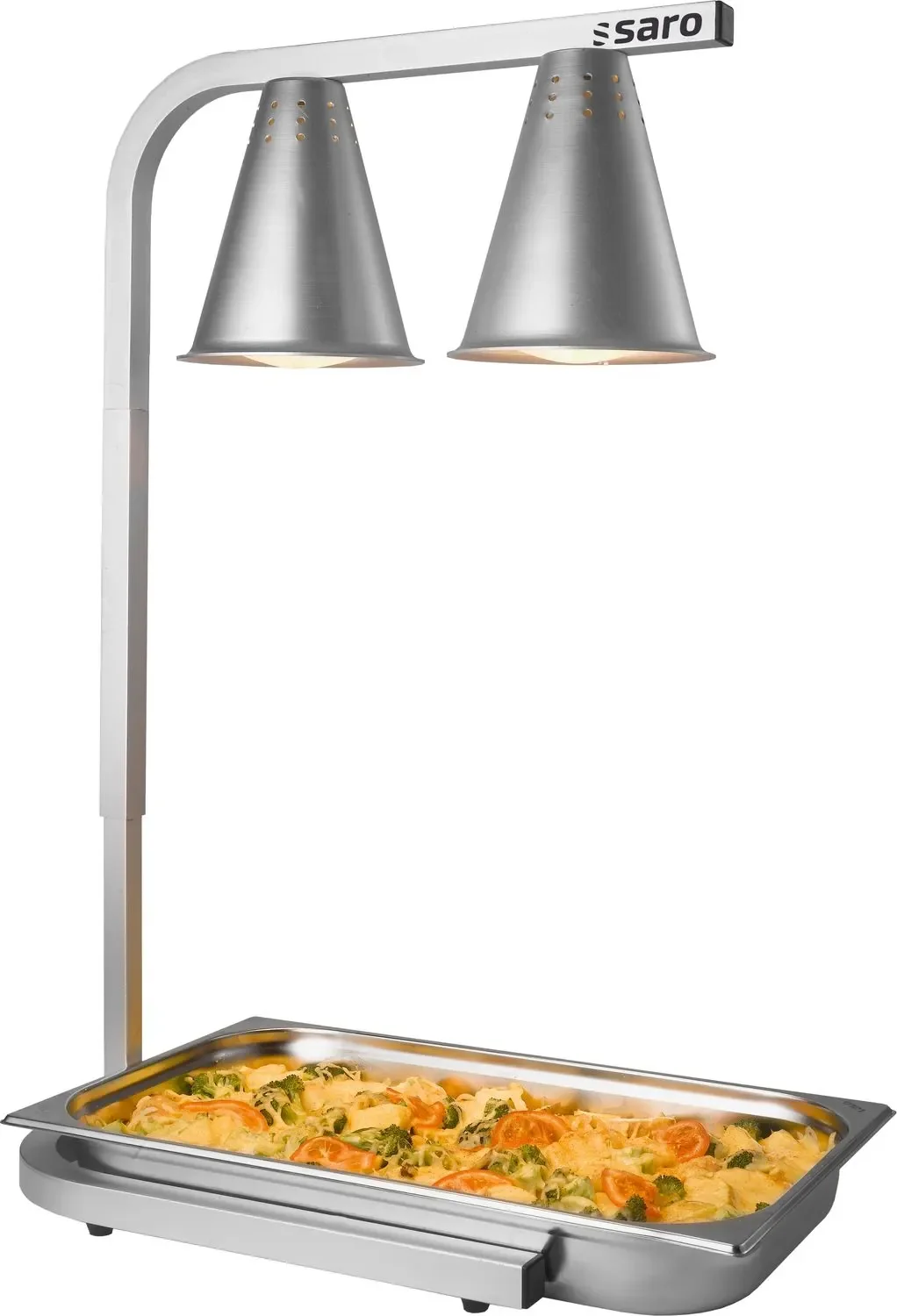 Buffetwärmer Tosca mit Wärmelampe | 2 Infrarot-Lampen | Höhenverstellbar | Für 1/1 GN-Behälter