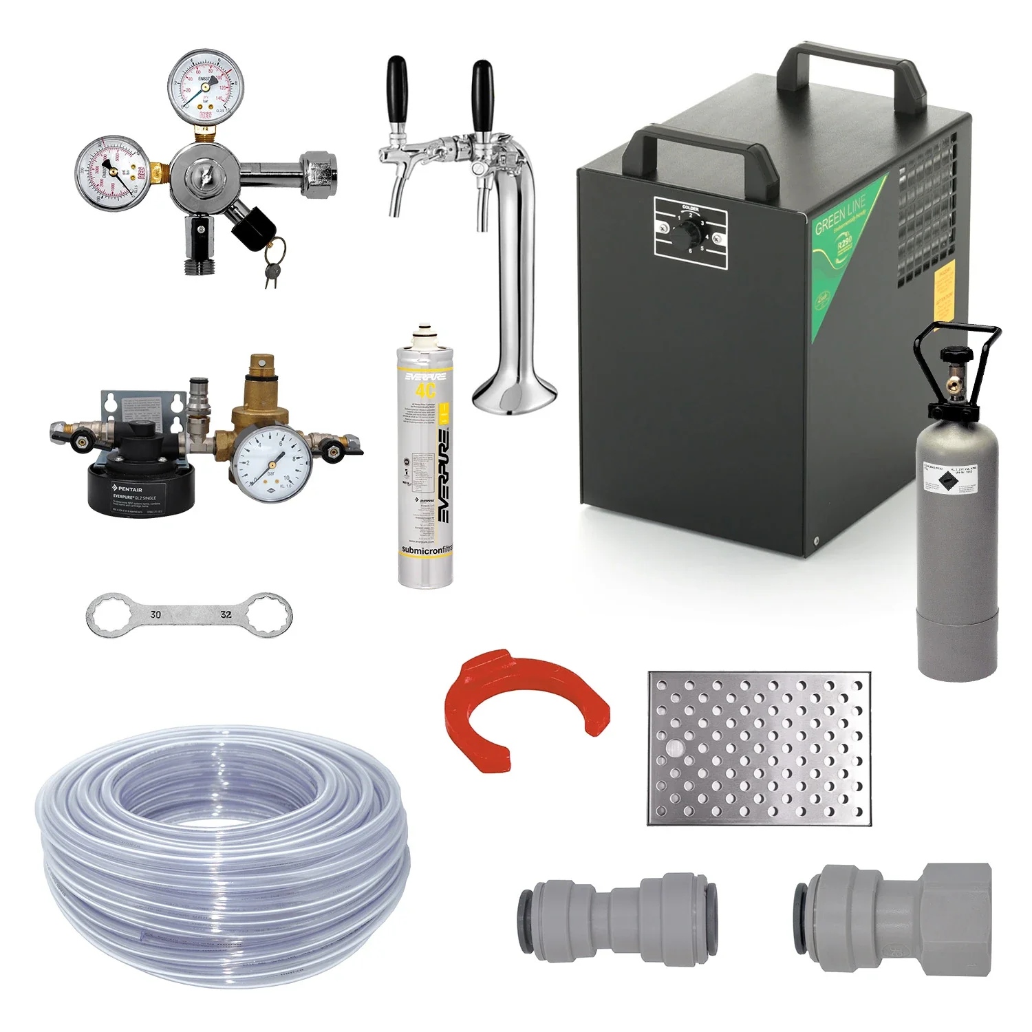 Komplettset Wassersprudler, Wasserspender, Trinkwassersprudler