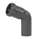 HT Rohr 75mm, Bogen 67 Grad, Abwasserbogen