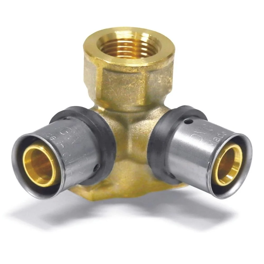 Pressfitting Wandwinkel, 20 x 2 - 1/2" IG, Rohrverbinder