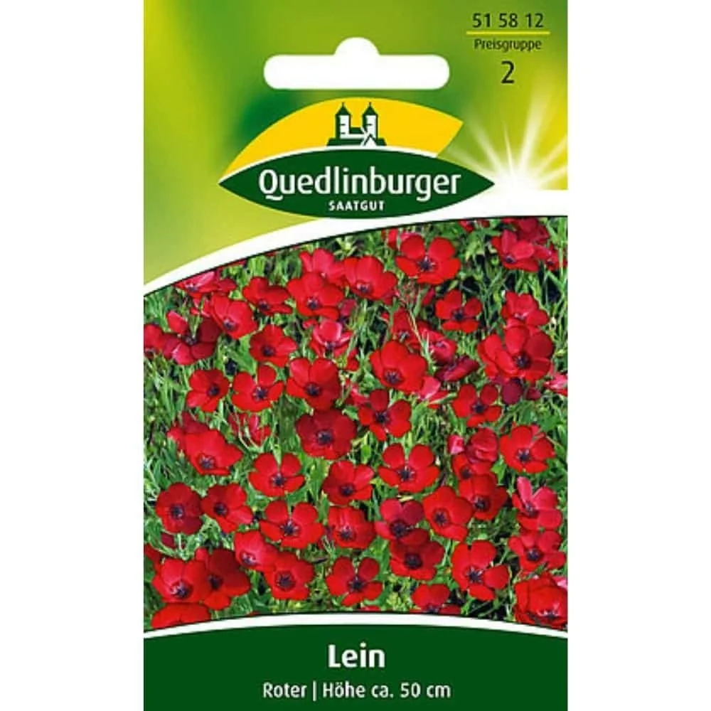 Leinblume Rot, Sommerblume, Saatgut für Beet & Kübel