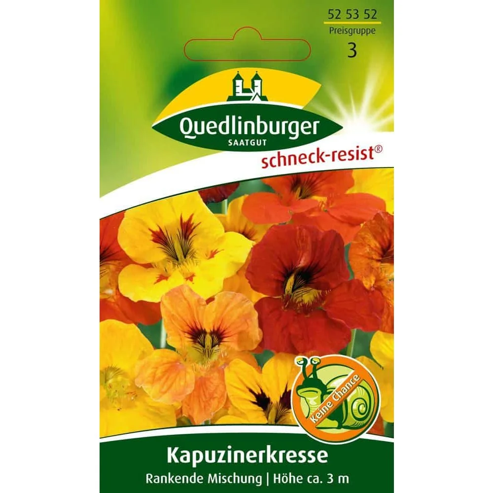 Kapuzinerkresse Samen, Rankende Mischung, essbare Blüten