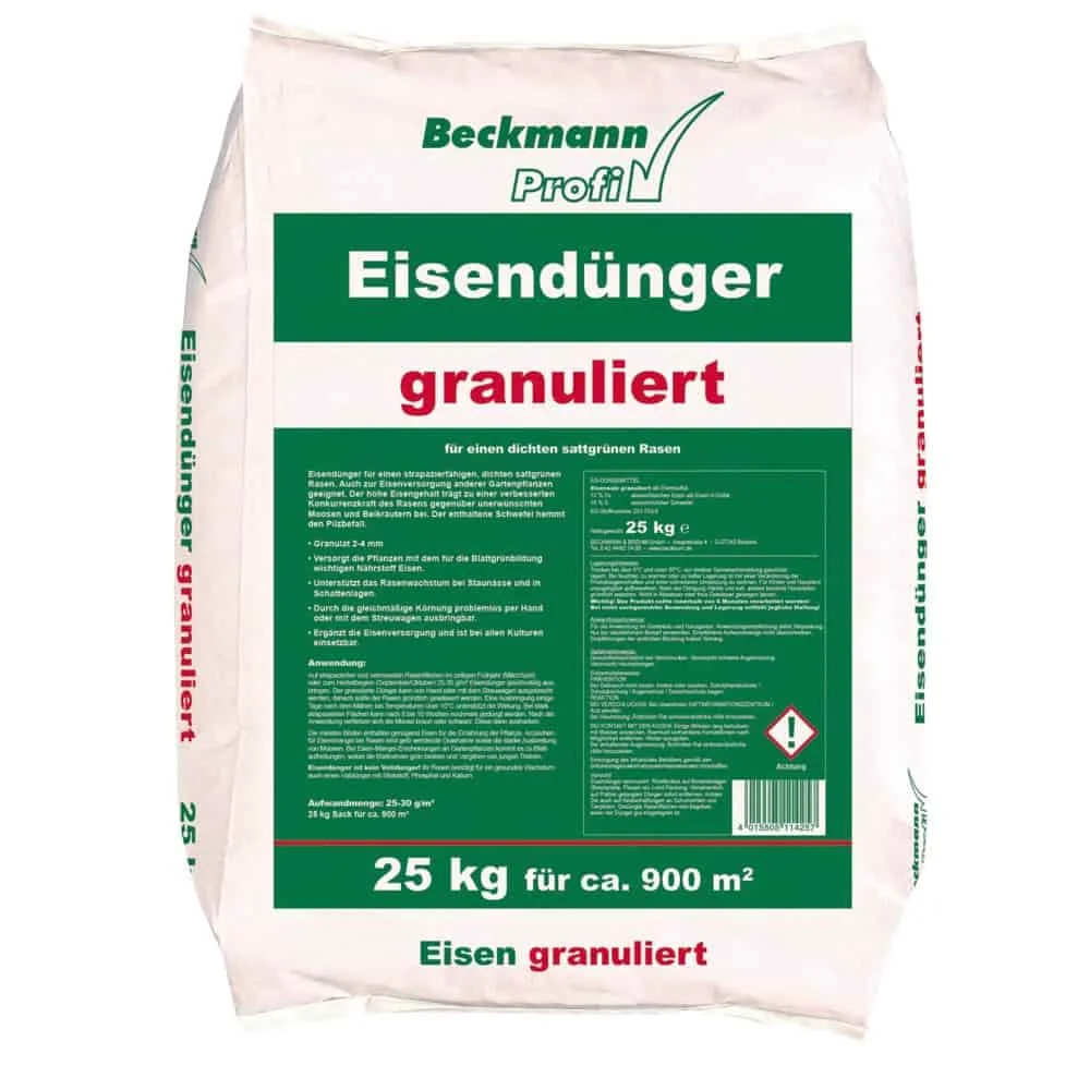 Iron Fertilizer 25 kg, granular, 2-4mm f. ca. 900m², lawn fertilizer