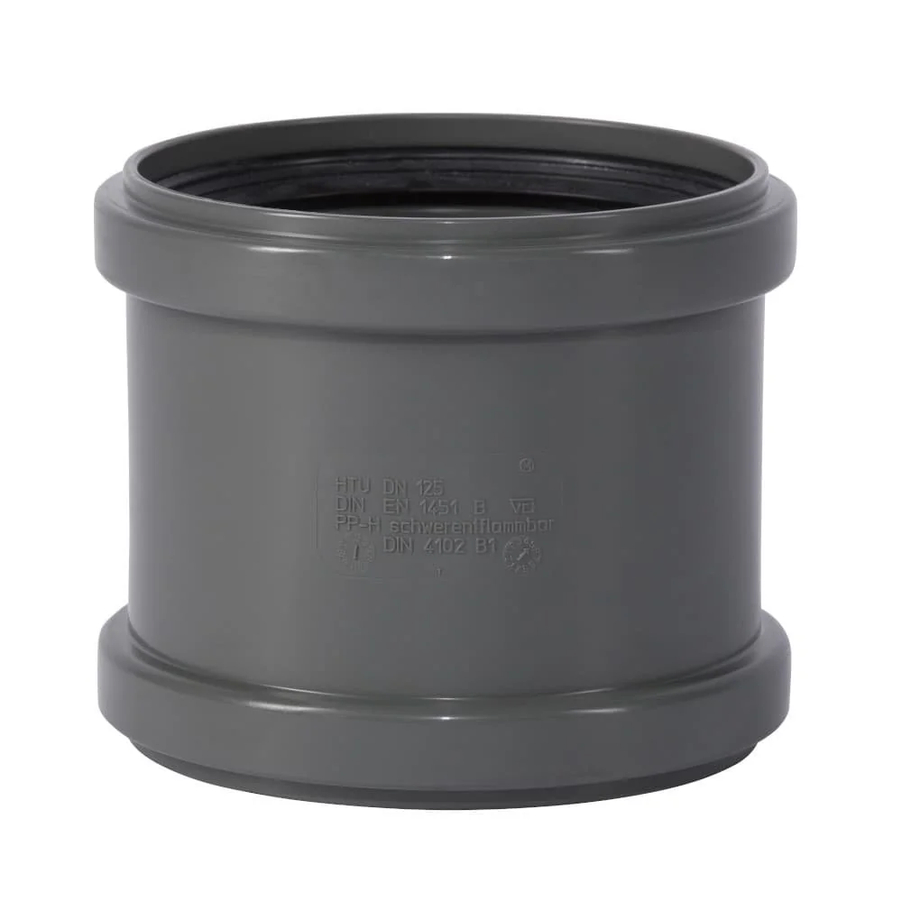 HT Rohrverbinder, Überschiebmuffe DN125, Hausentwässerung