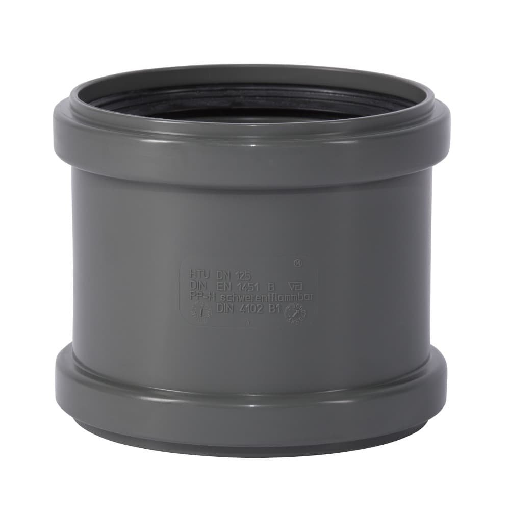 HT Rohrverbinder, Überschiebmuffe DN125, Hausentwässerung