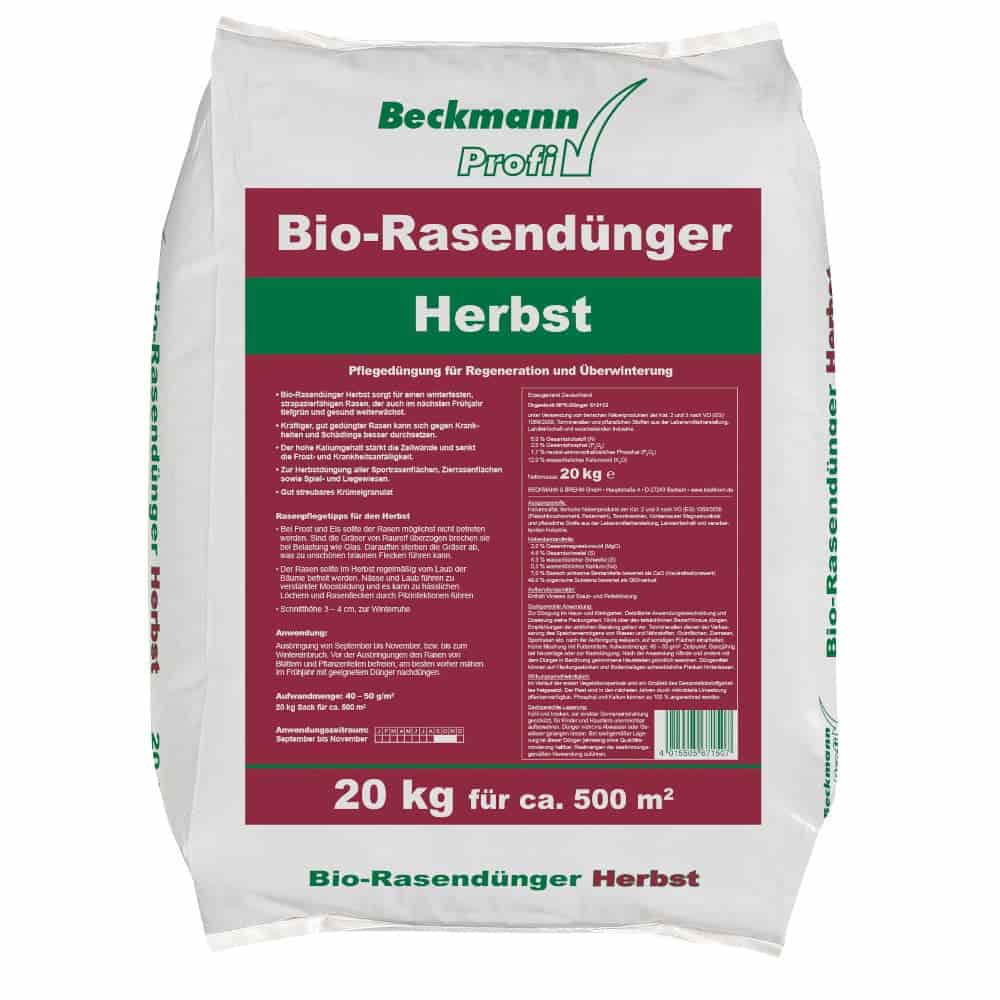 Rasendünger Herbst Bio 20kg, organisch, 500m²