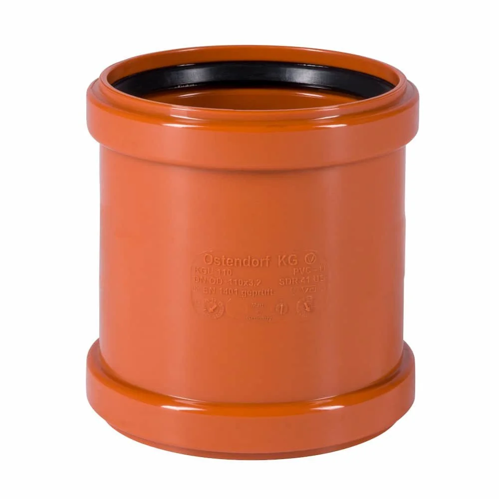 KG Überschiebmuffe DN 250, Abwasserrohr Muffe, Kanalrohr