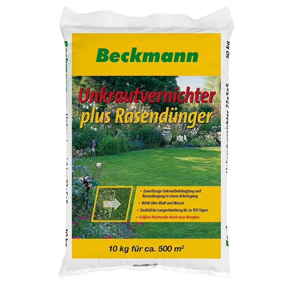 Rasendünger mit Unkrautvernichter 10 kg, Langzeitwirkung für 500m²