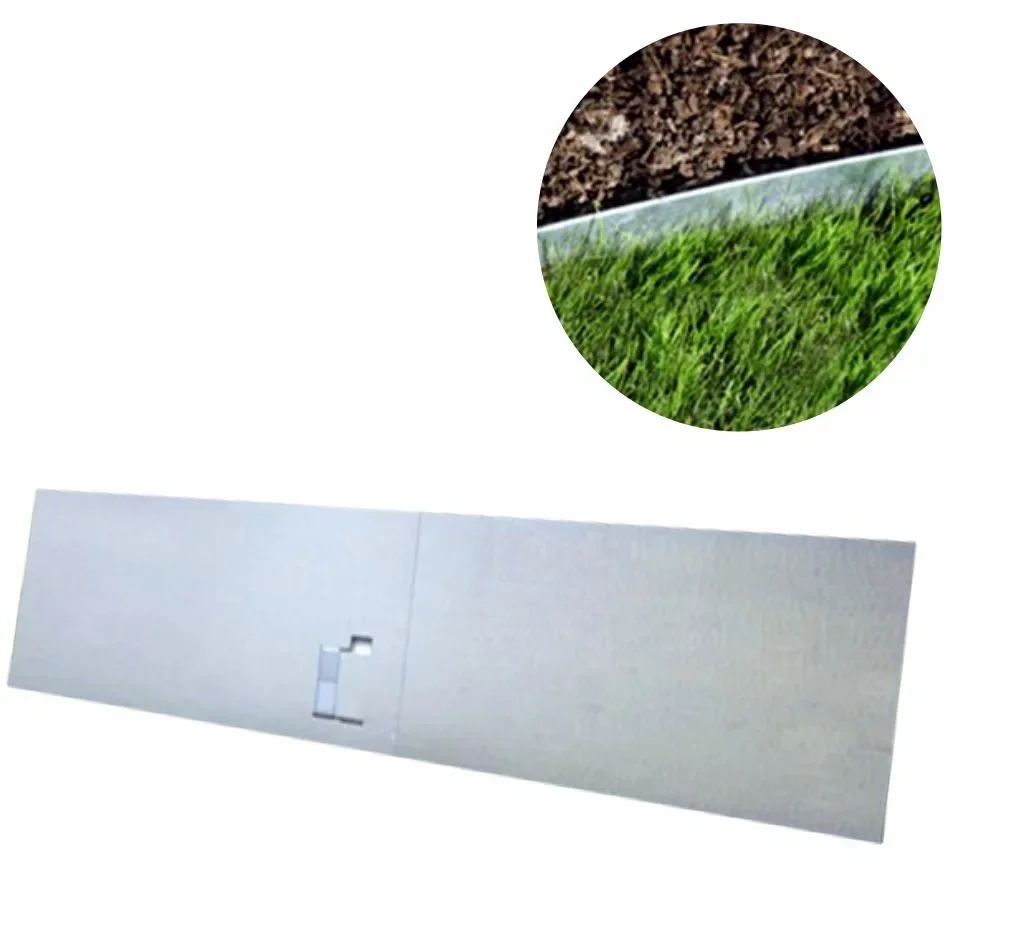 Rasenkanten Metall 18.5 cm x 120 cm ohne Farbe | Beeteinfassung | Beetumrandung | Beetbegrenzungen, Color-GS: ohne Farbe