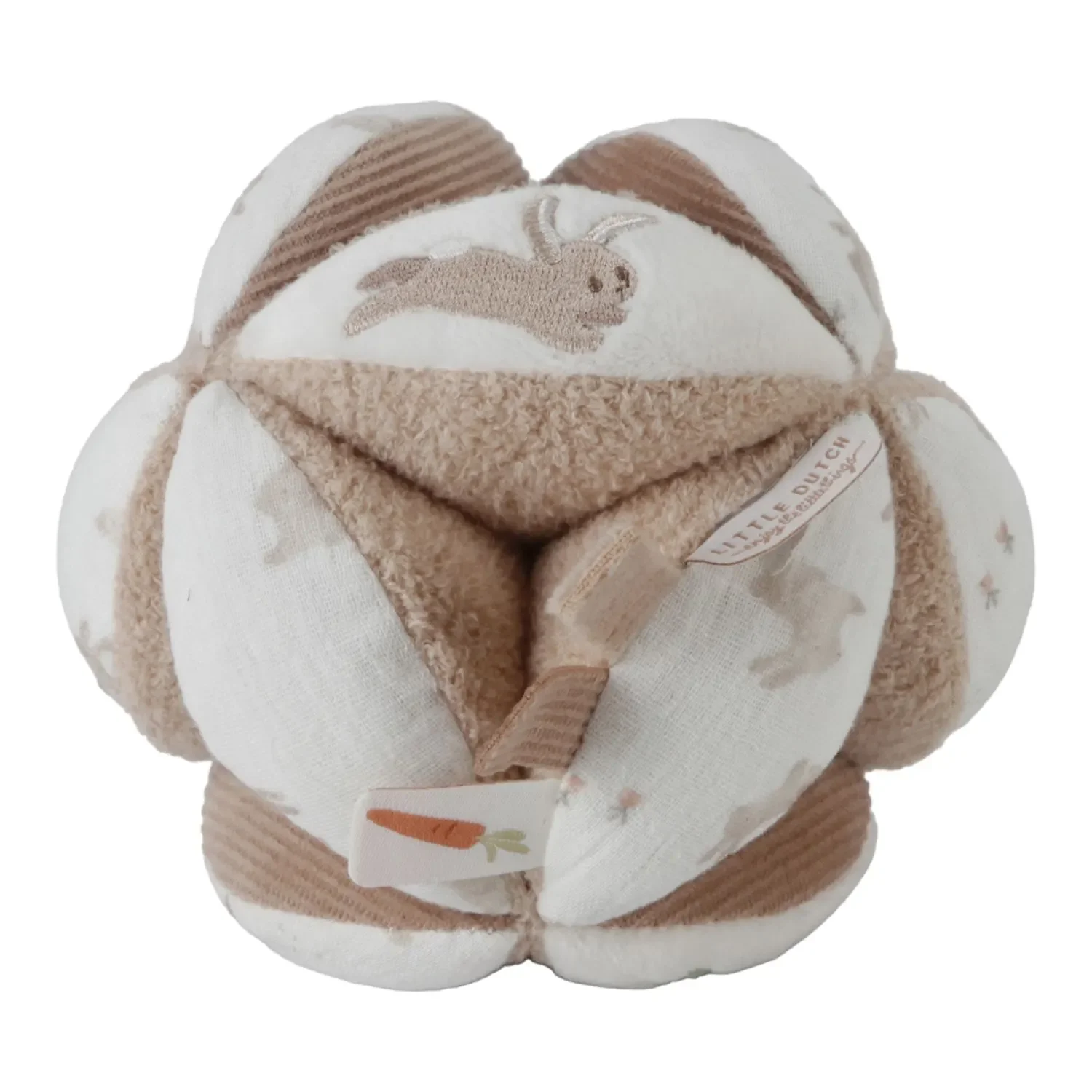 Little Dutch Greifball Baby Bunny - Activity Ball mit Rassel, Texturen & Little Farm Design