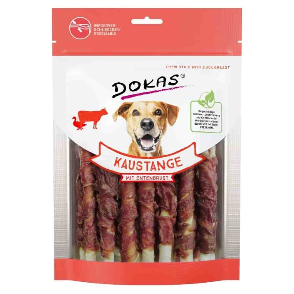 Kauartikel für Hunde, Kaustange Hund, Entenbrust & Rinderhaut, Hundesnack 200g