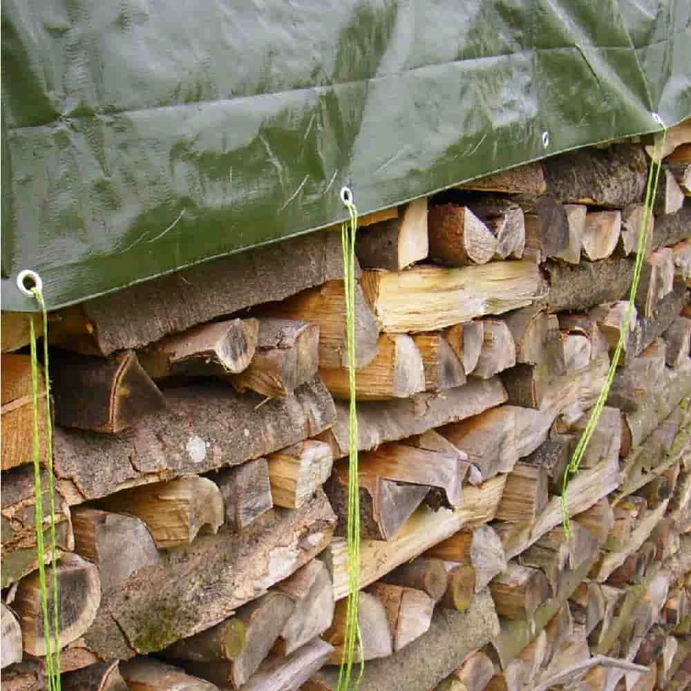 Abdeckplane, 210g/m² 4x7m grün (28m²), wasserdicht, reißfest