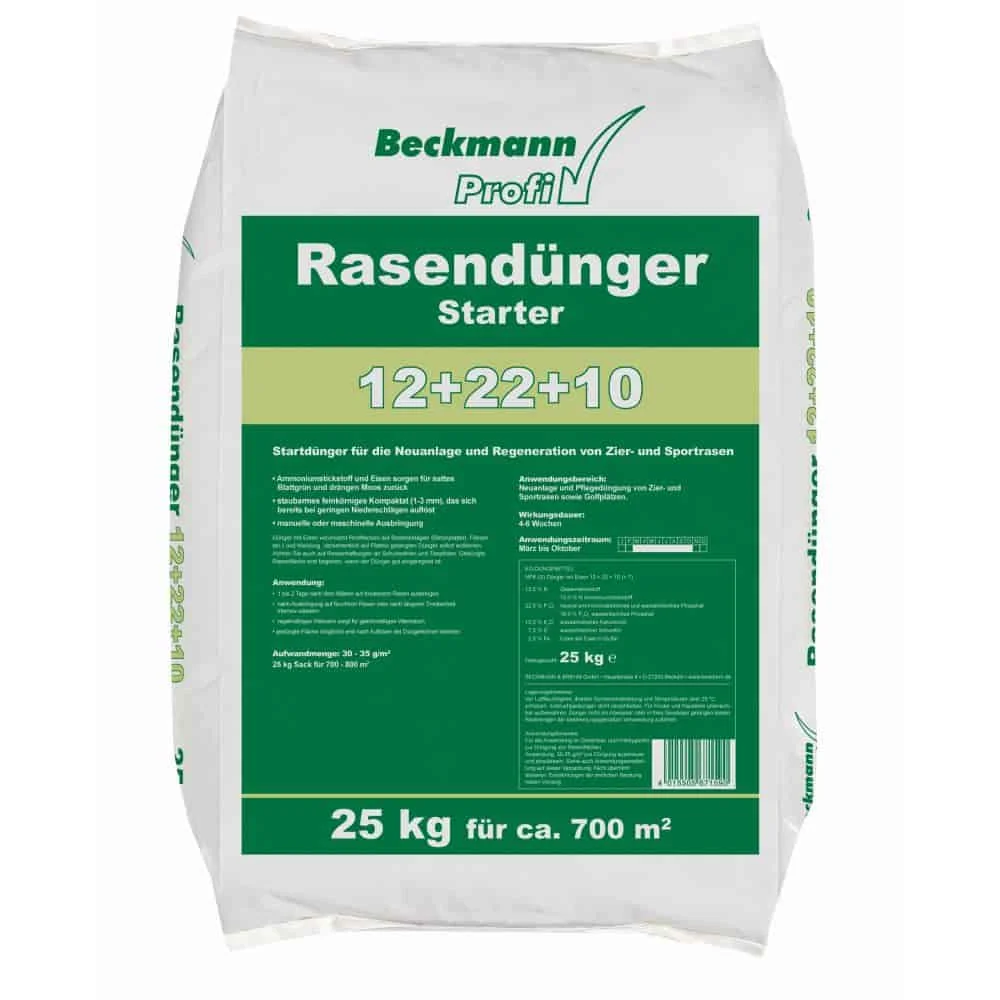 Rasendünger Starter 25kg, Grasdünger, Volldünger Rasen für 700m²
