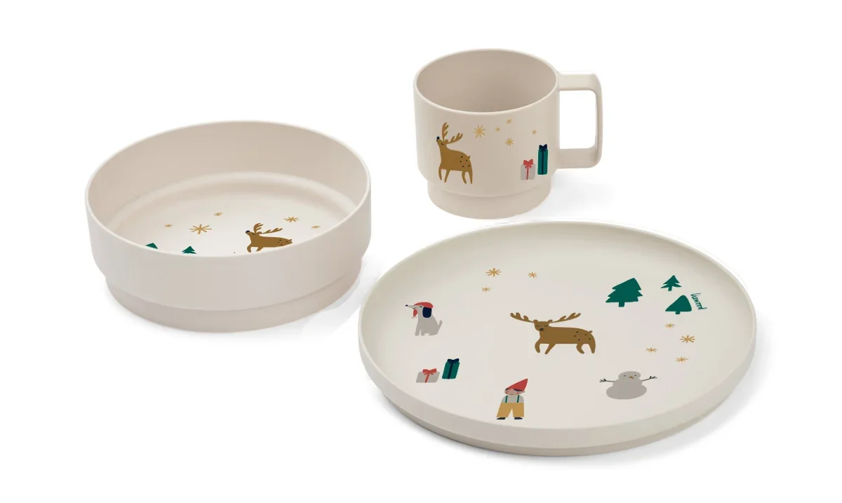 Liewood Geschirrset, Weihnachtsgeschirr Set, Geschirr für Weihnachten - Archi
