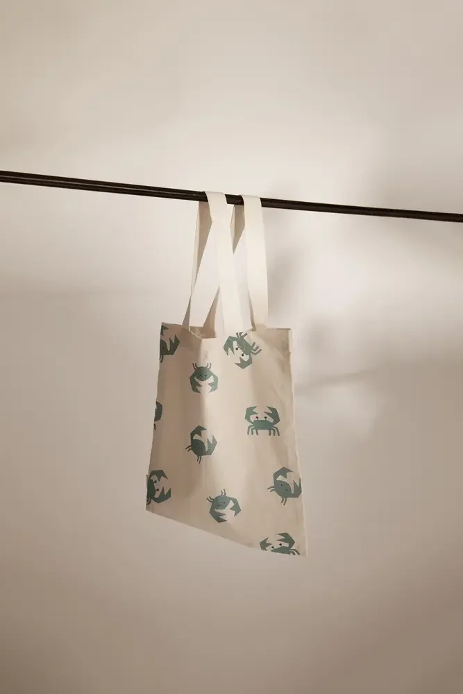 Liewood Bio-Baumwoll Tragetasche - Nachhaltige Handtasche & Einkaufstasche im Krabbe / Sand Design